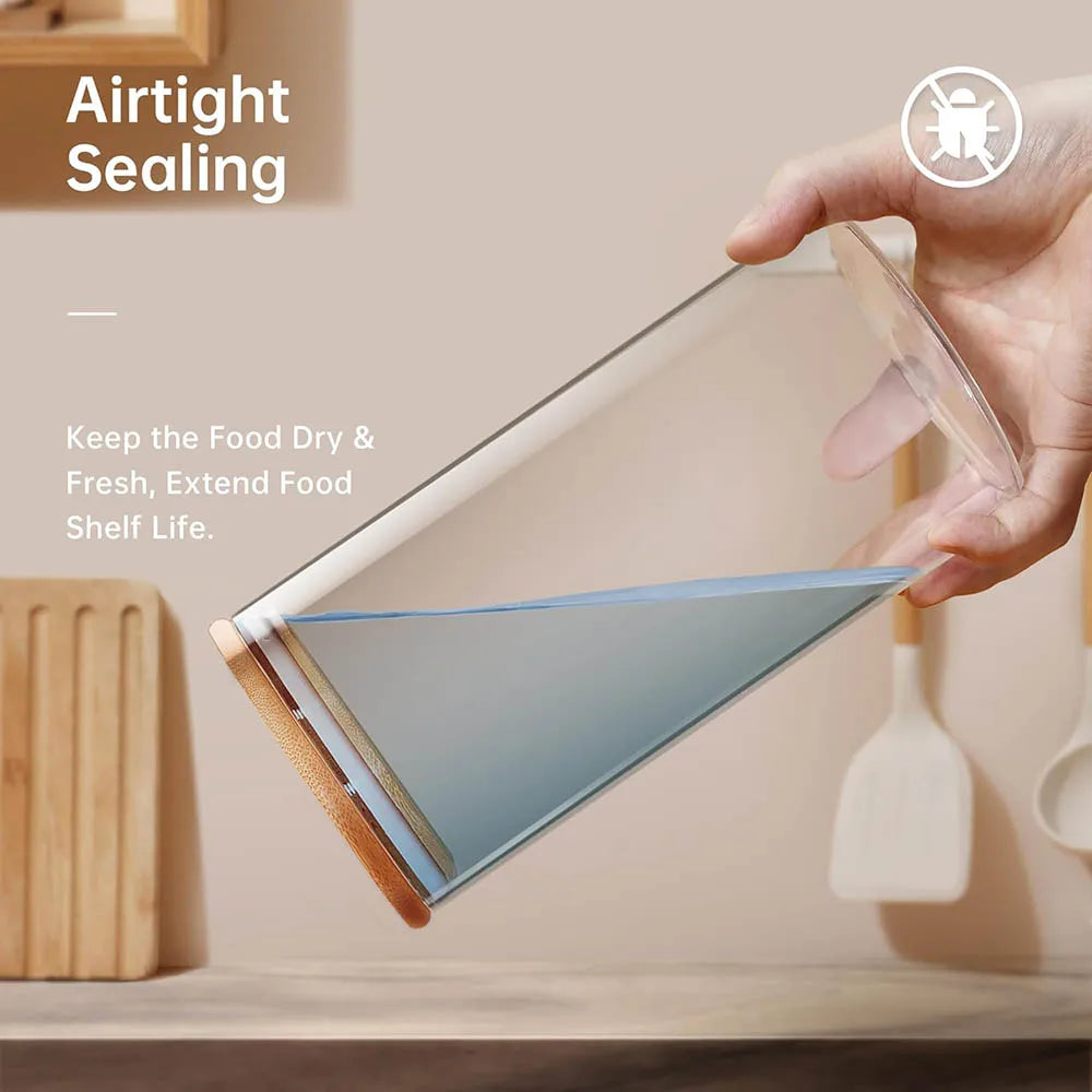 Square Glass Storage Jars