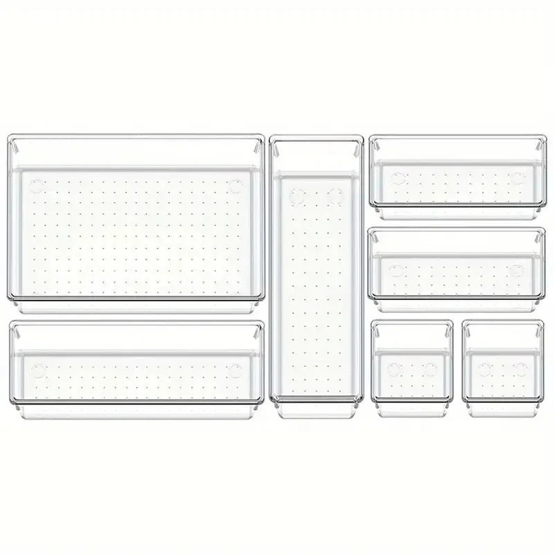 Clear Drawer Organizer Set