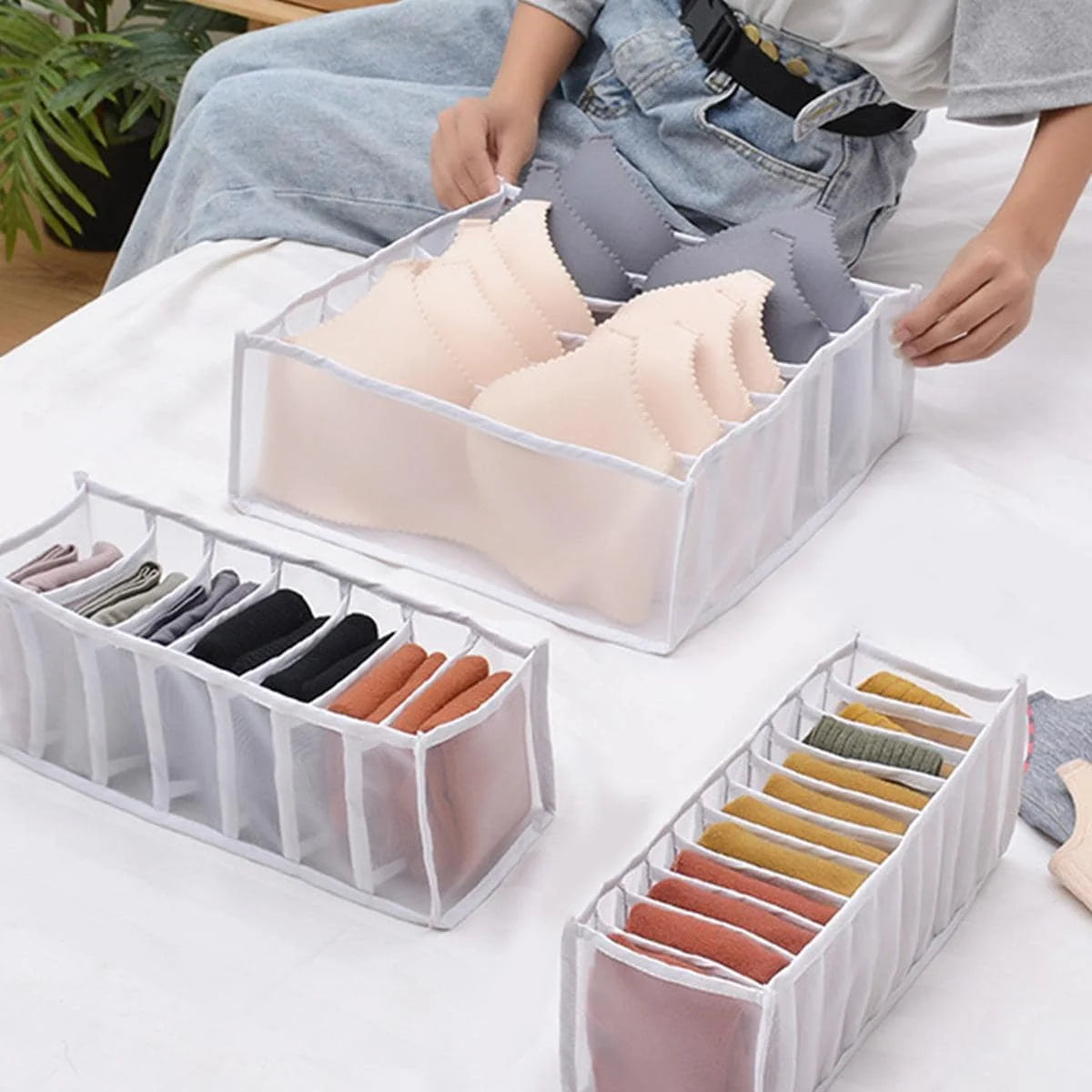 Foldable Sock & Bra Organizer
