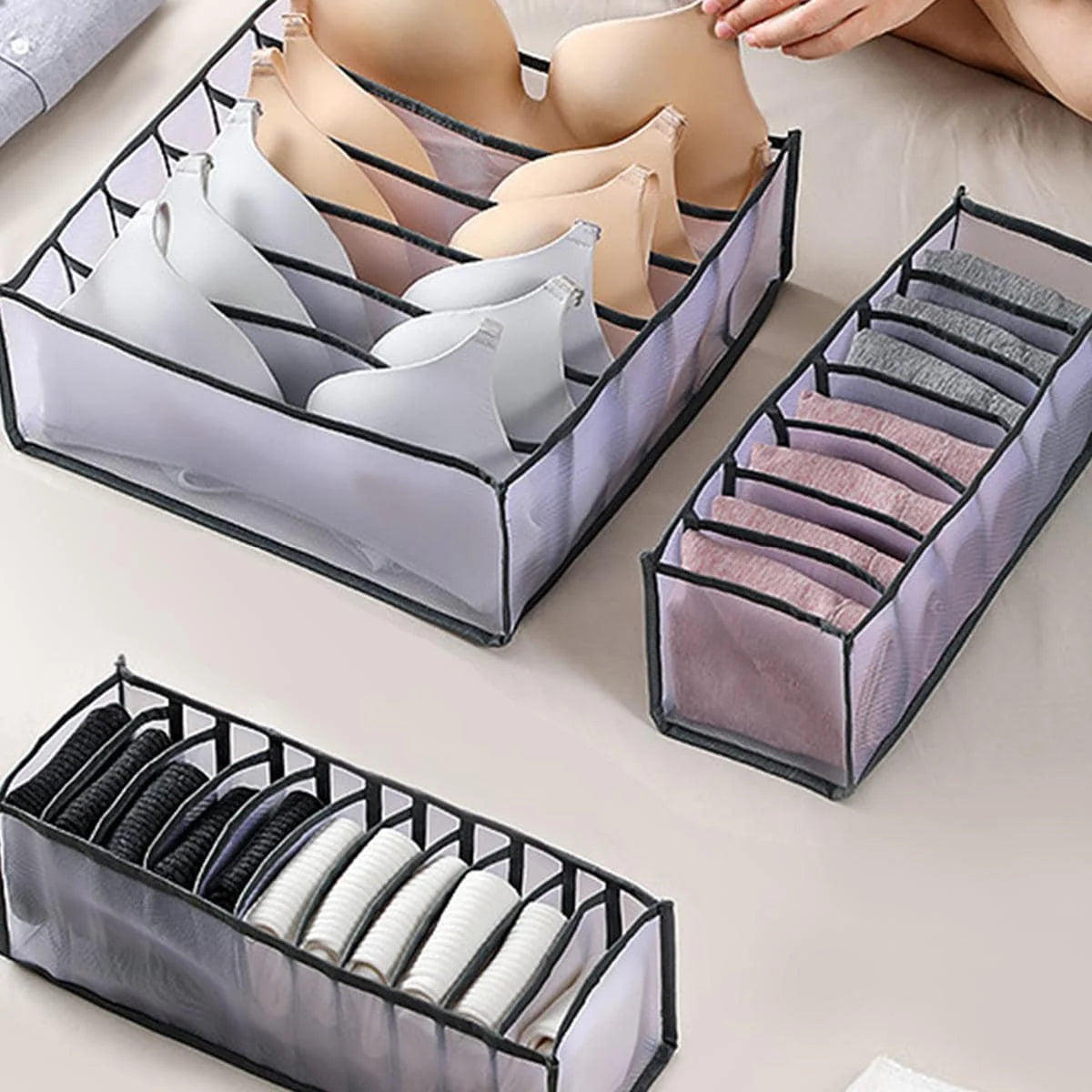 Foldable Sock & Bra Organizer