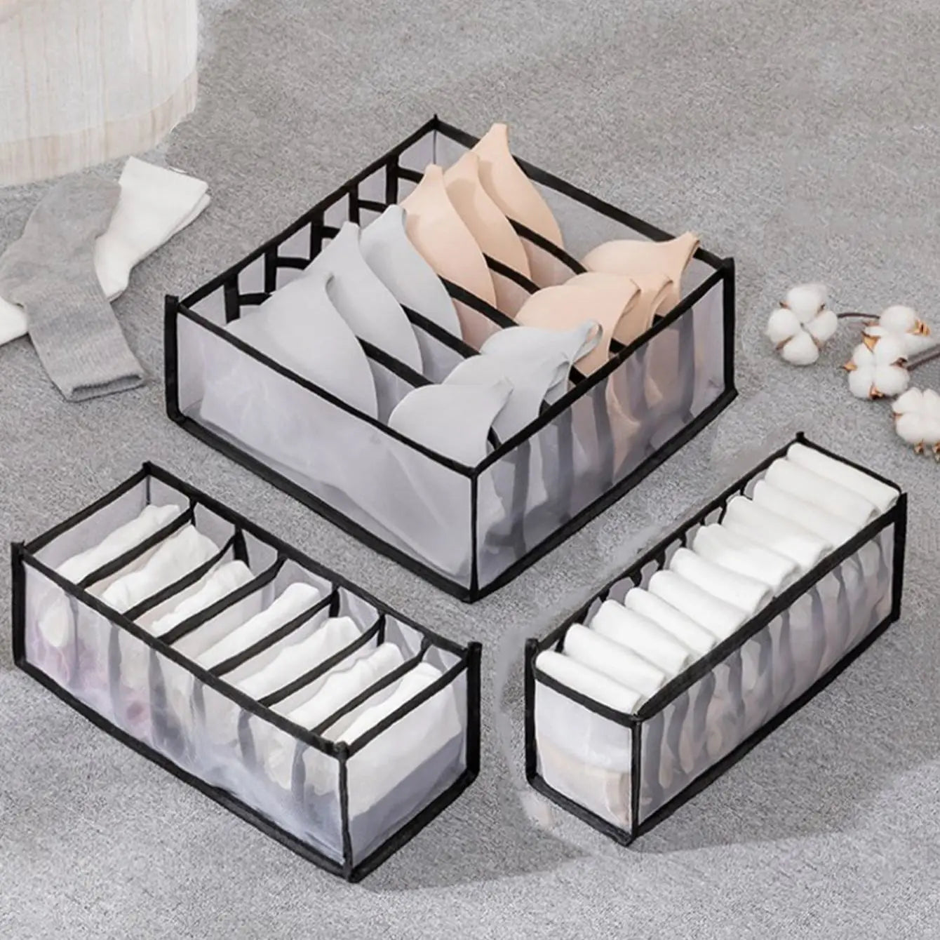 Foldable Sock & Bra Organizer