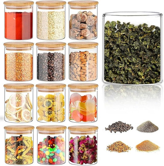 Glass Storage Jar Set (12pcs)