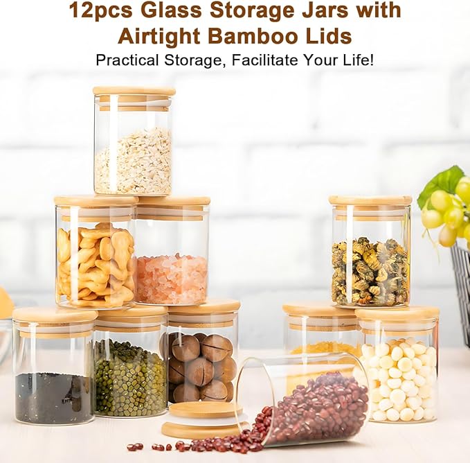 Glass Storage Jar Set (12pcs)