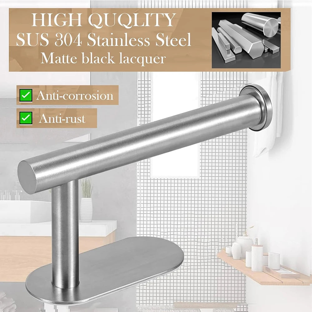 Sleek No-Drill Towel Rack